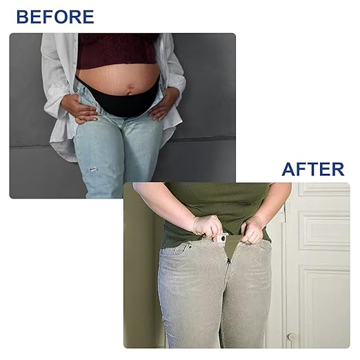 4pcs Adjustable pregnant Waistband Extenders for Jeans – Elastic